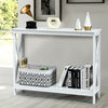 2-Tier Console X-Design Sofa Side Accent Table-White - Gallery View 1 of 11