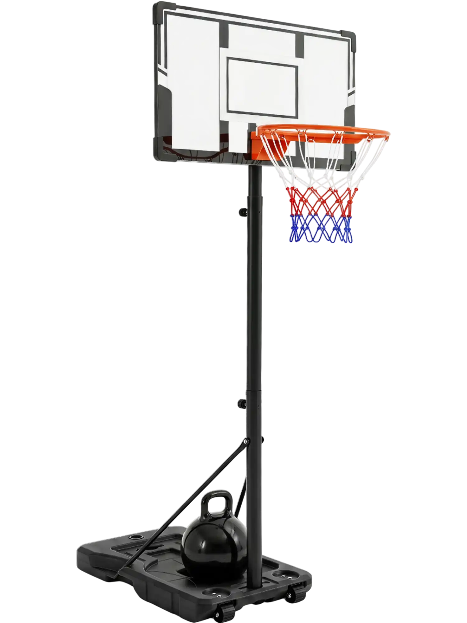 Costway Portable Adjustable Basketball Hoop w/ Base & Wheels 3.3'-10' 72743199 New