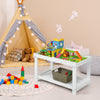 Solid Multifunctional Wood Kids Activity Play Table-White - Gallery View 1 of 12