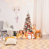 Snow flocked 4.5 feet artificial pencil Christmas tree with 242 branches, perfect for small spaces and festive decor.