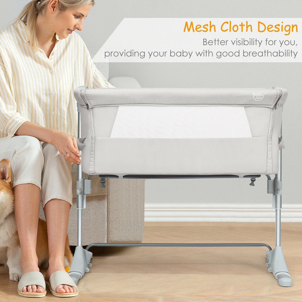 Travel Portable Baby Bed Side Sleeper  Bassinet Crib with Carrying Bag-Beige - Gallery View 1 of 11