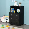 3 Drawer Dresser with Cubbies Storage Chest for Bedroom Living Room-Black - Gallery View 1 of 12