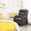 Kids Recliner Chair with Cup Holder and Footrest for Children-Brown - Gallery View 1 of 12
