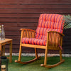 22 x 44 Inch Tufted Outdoor Patio Chair Seating Pad-Red - Gallery View 1 of 12