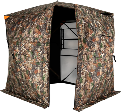 Costway 3-4 Person 270° See-Through Pop-Up Hunting Ground Blind Full-Open Swing Door 76849004 New