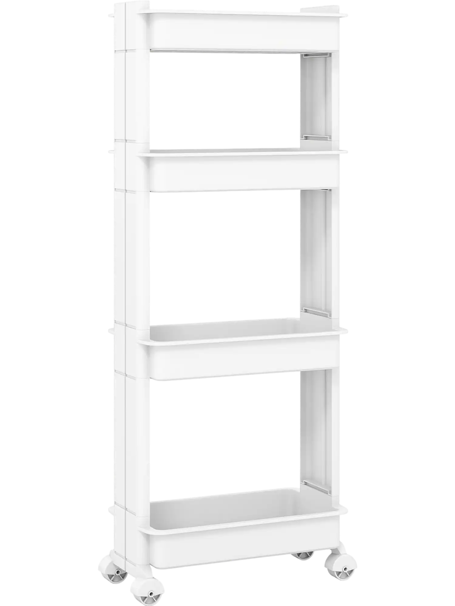 Costway Rolling Utility Cart Detachable Trays Smooth Wheels 22754204 New