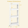 4-tier rolling utility cart with detachable trays, smooth wheels, and compact design for efficient storage in any space.