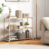 Three-tier solid wood shoe rack with slatted open shelves, showcasing spacious tiers for various shoe types in a.