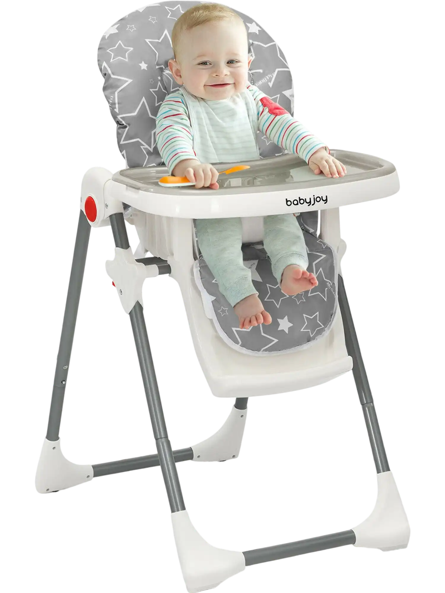 Costway Folding Baby High Dining Chair Gray 83761954 New