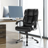 Big and tall adjustable high back leather executive computer desk chair with ergonomic design for ultimate comfort.
