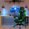 Adjustable Gaming Chair with Footrest for Home Office-Green - Gallery View 1 of 11