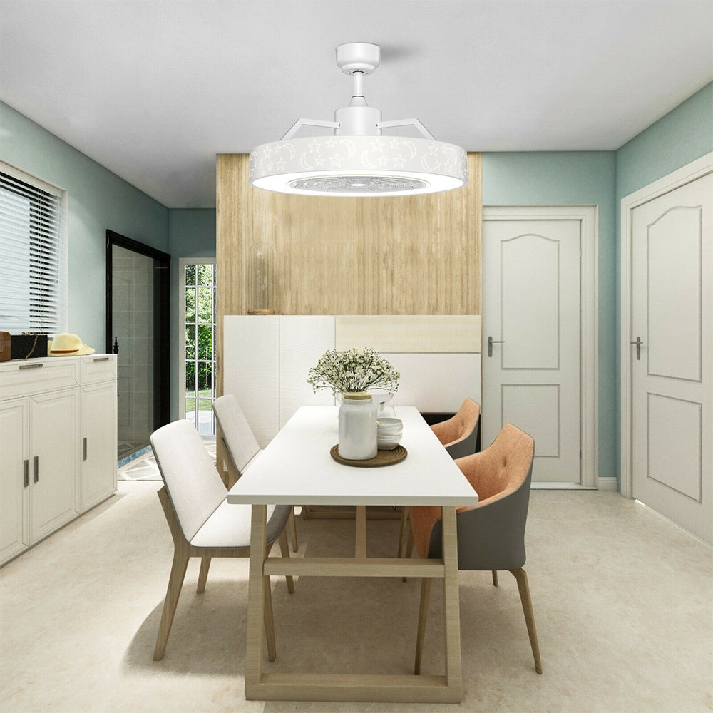 23 Inch Ceiling Fan with LED Light and Remote Control-White - Gallery View 1 of 10