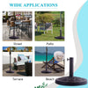 Heavy-duty 30lbs umbrella base with decorative bronze finish, suitable for patio, beach, or terrace use.