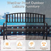 50-inch patio garden bench with solid steel frame, ergonomic design, and weatherproof features for outdoor relaxation.
