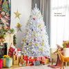 7 Feet White Iridescent Tinsel Artificial Christmas Tree with Metal Stand - Gallery View 1 of 12