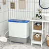 2-in-1 Portable 22lbs Capacity Washing Machine with Timer Control-Blue - Gallery View 1 of 12