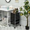 6 Drawers Rolling Storage Cart Organizer-Black - Gallery View 1 of 12