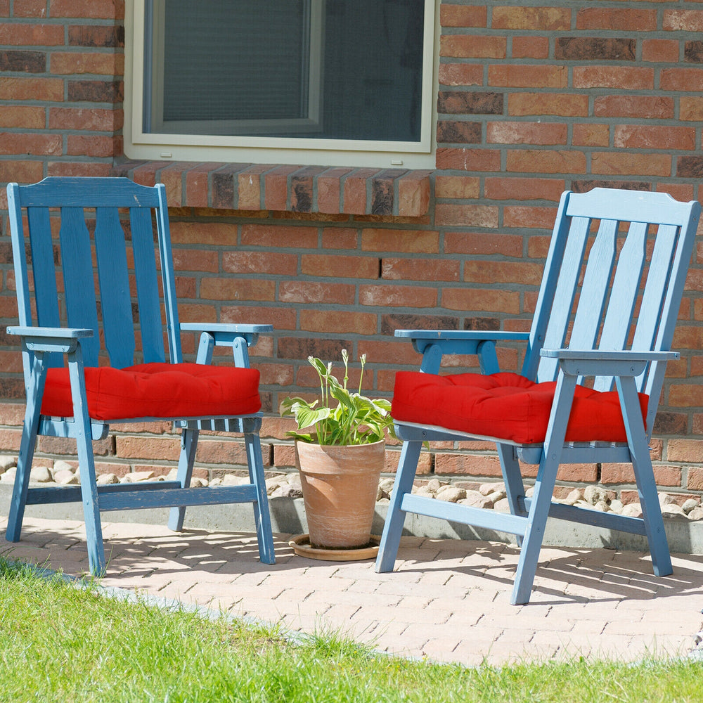 21 Inch x 21 Inch Patio Chair Seat Cushion Pads for Indoor and Outdoor-Red - Gallery View 1 of 11