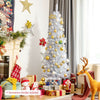 6 Feet Unlit Artificial Slim Pencil Christmas Tree with Metal Stand - Gallery View 1 of 11