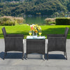 Two patio wicker chairs with cozy seat cushions, featuring a sturdy steel frame, ideal for outdoor relaxation by the.