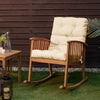 22 x 44 Inch Tufted Outdoor Patio Chair Seating Pad-Beige - Gallery View 1 of 11