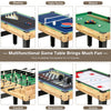 Multifunctional 10-in-1 game table set featuring foosball, billiard, table tennis, and more for family fun at home.