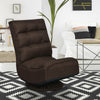 5-Position Folding Floor Gaming Chair-Brown - Gallery View 1 of 12