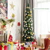 Snowy Artificial Pencil Christmas Tree with Pine Cones-7 ft - Gallery View 1 of 10