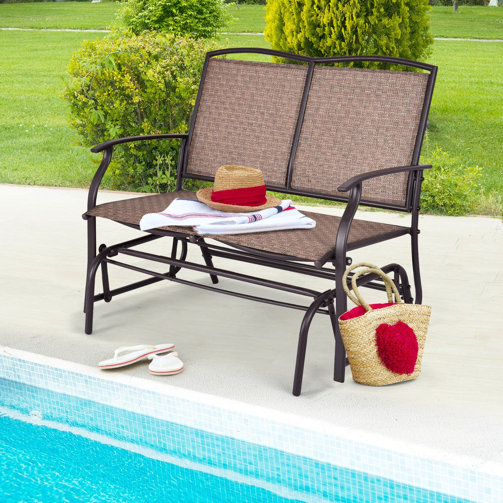 Outdoor Iron Patio Rocking Chair for Backyard and Lawn - Gallery View 1 of 10
