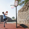 Height adjustable 43-inch basketball hoop with durable steel frame, ideal for indoor and outdoor play.
