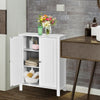 2-door white bathroom storage cabinet with adjustable shelves, ideal for towels and toiletries, enhancing any room's.