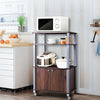 Microwave Rack Stand Rolling Storage Cart-Walnut - Gallery View 1 of 10