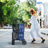 4-in-1 Double Pet Stroller with Detachable Carrier and Travel Carriage-Blue - Gallery View 1 of 9