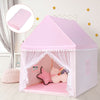 Large pink kids play tent with solid wood frame and thick mat, perfect for indoor or outdoor play and relaxation.