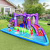 Inflatable water slide park featuring an octopus design, splash pool, and slide, perfect for backyard fun with friends.