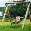 Giant 60-inch multicolor platform tree swing for kids, featuring a sturdy steel frame and adjustable ropes for outdoor.