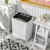 Compact 8 lbs twin tub washing machine with separate timer controls, ideal for home and apartment use.