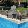 Outdoor Adirondack Chair with Built-in Cup Holder for Backyard Porch-Gray - Gallery View 1 of 7