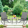 3 Pieces Patio Rattan Rocking Furniture Set-Gray - Gallery View 1 of 10