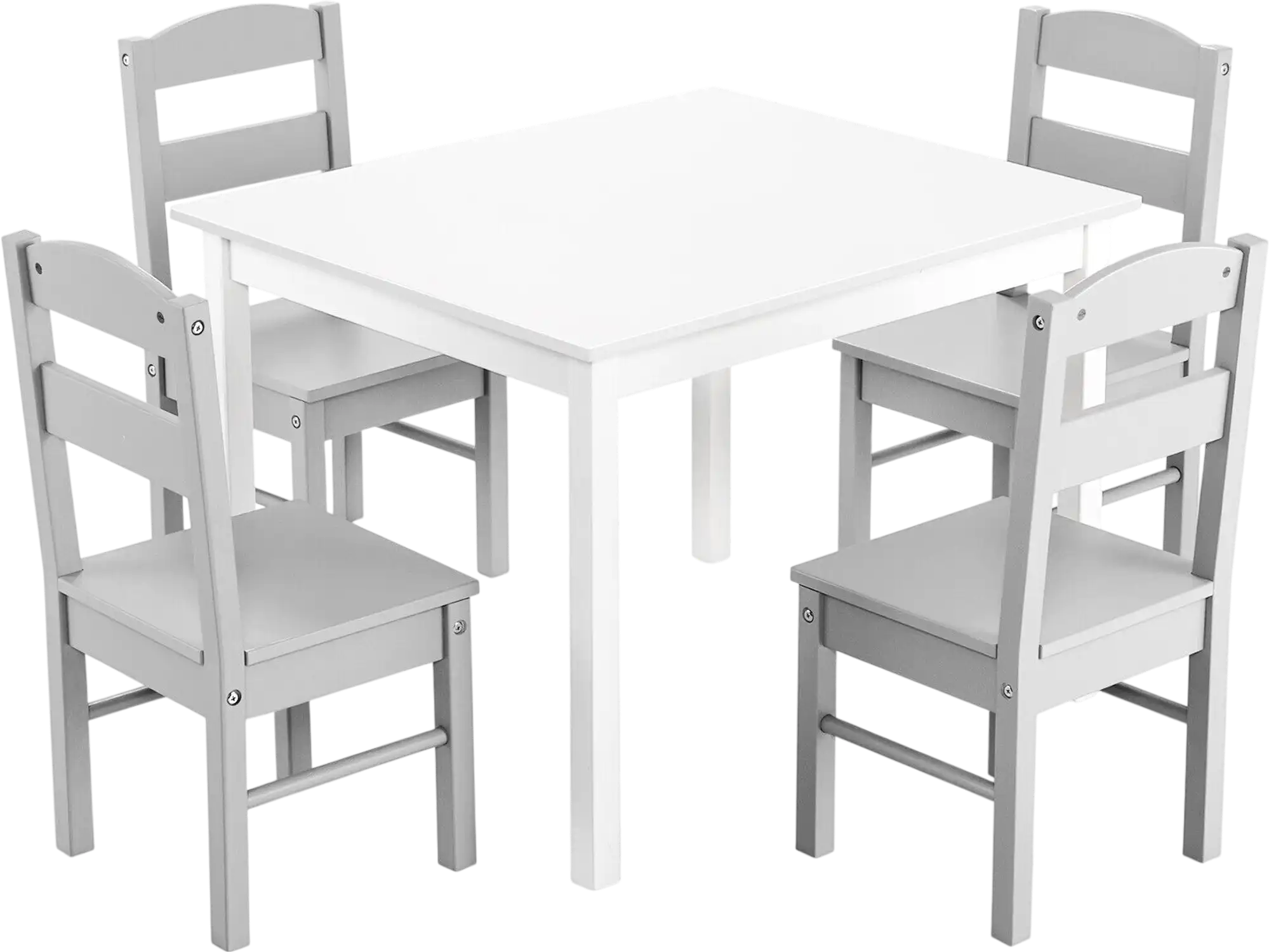 Costway Kids 5-Piece Wooden Table & Chair Set 52439706 New