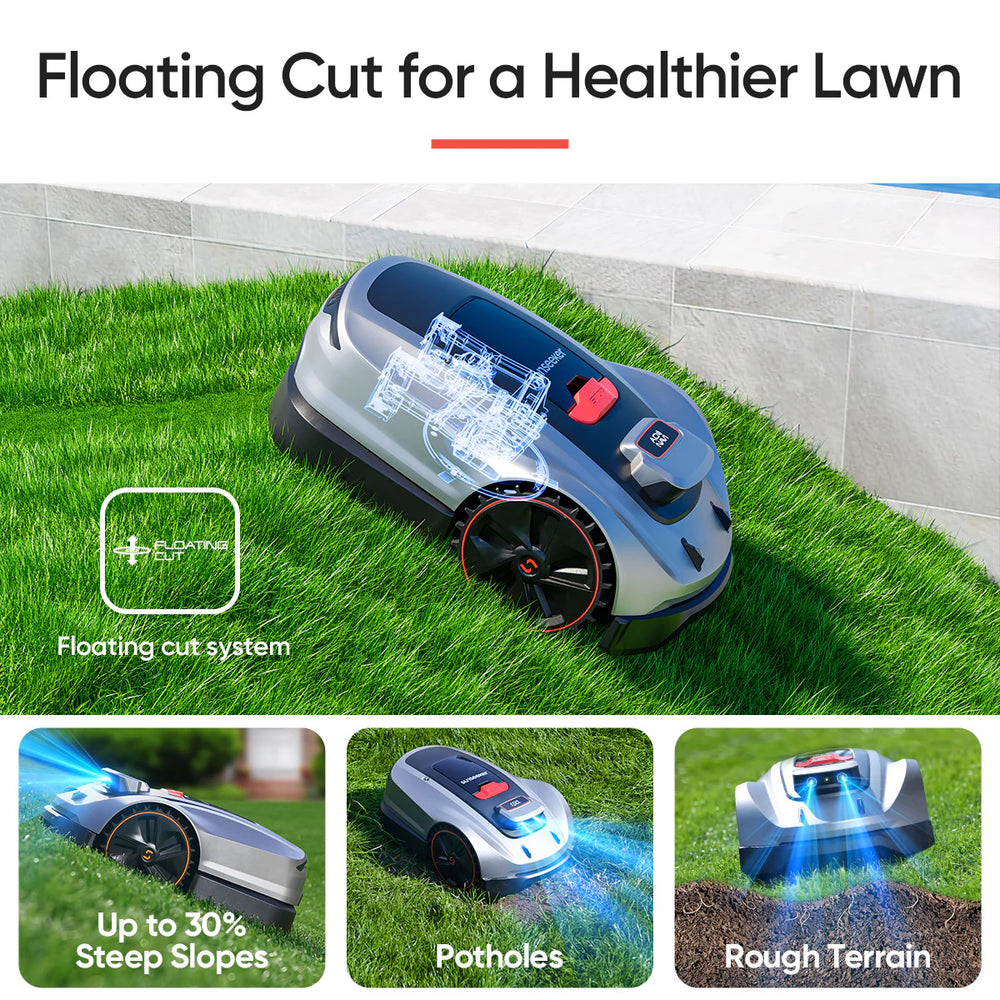Sunseeker X3 Plus Robot Lawn Mower for 1/3 Acre 6 Multi-Zone 20V Li-ion New