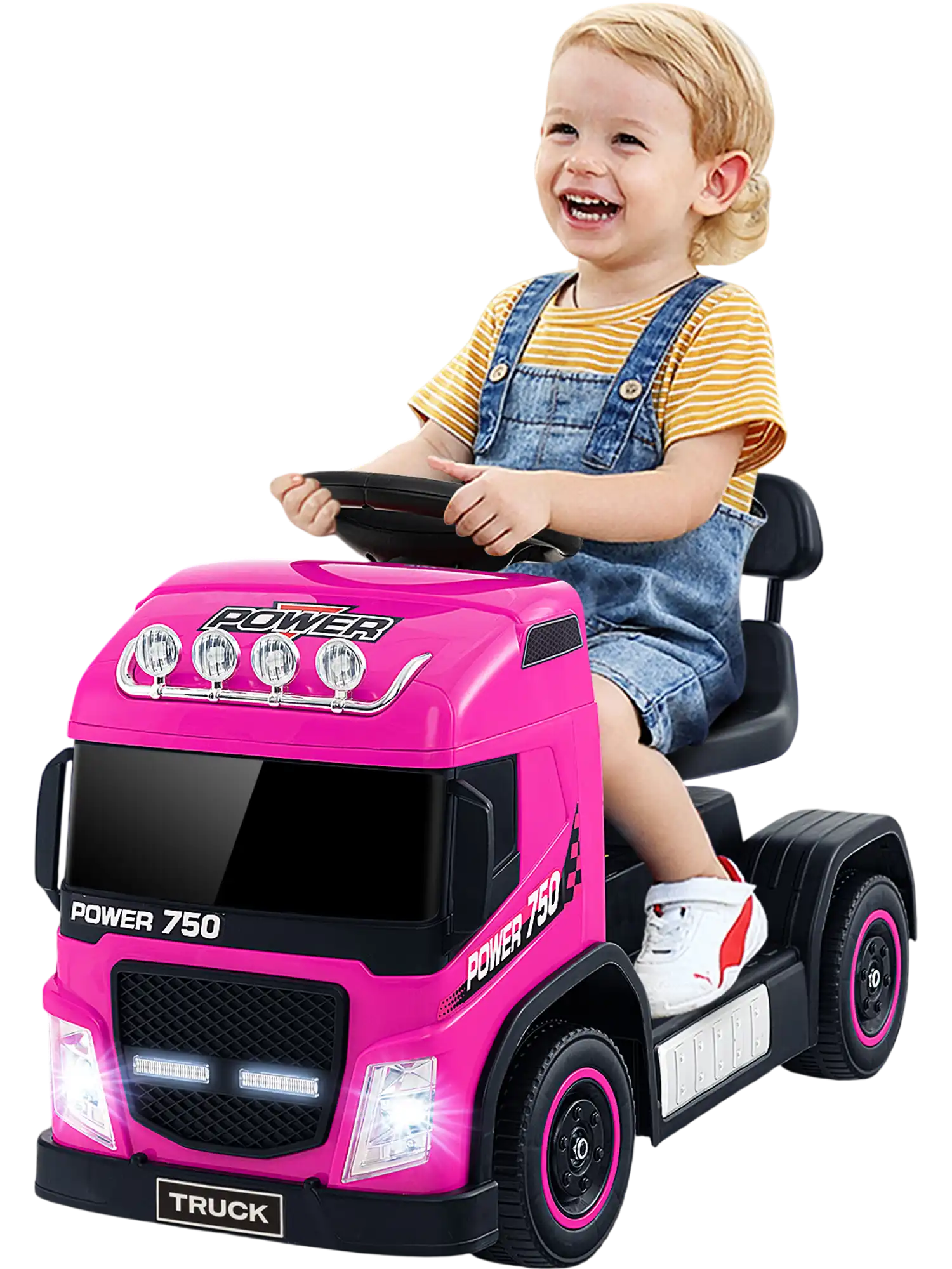 Costway 6V Kids Electric Ride-On Truck Pink Height Adjustable Seat 19768354 New
