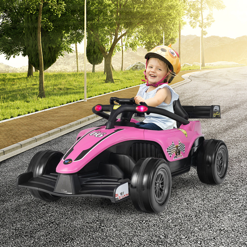 12V Kids Ride on Electric Formula Racing Car with Remote Control-Pink - Gallery View 1 of 11
