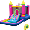 Inflatable Bounce House 4-in-1 Kids Princess-themed Bouncer Blow-up Bouncy Castle with 480 Blower