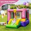 Inflatable bounce house with slide and basketball hoop, made of durable 420D oxford cloth, perfect for indoor and.