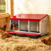 3-Compartment Roll Away Metal Chicken Nesting Box for Hens-Red - Gallery View 1 of 10