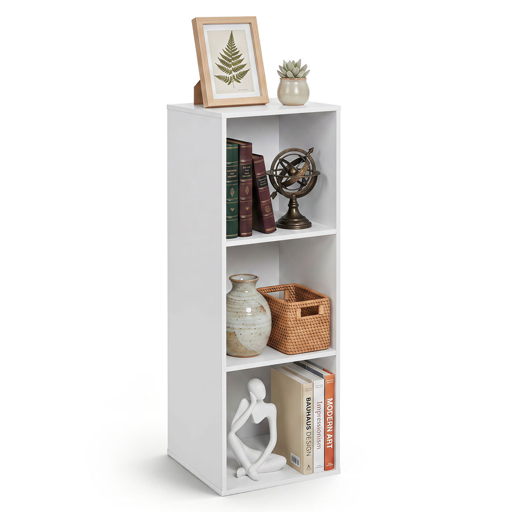 3-Cube Bookcase with 2 Anti-tipping Kits and Cubby Storage Organizer for Home Office - Gallery View 4 of 9