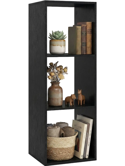Costway 3 Cube Bookshelf with Back Guardrail 379841625 New