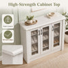 3-door white shoe cabinet with removable shelves, high-strength cabinet top, and beveled edges for stylish storage.