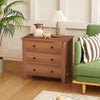 3 Drawer Dresser Chest of Drawers Bedside Table-Walnut - Gallery View 1 of 10